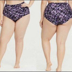 Torrid Purple Tie Dye Swimsuit Bottom 2 XL